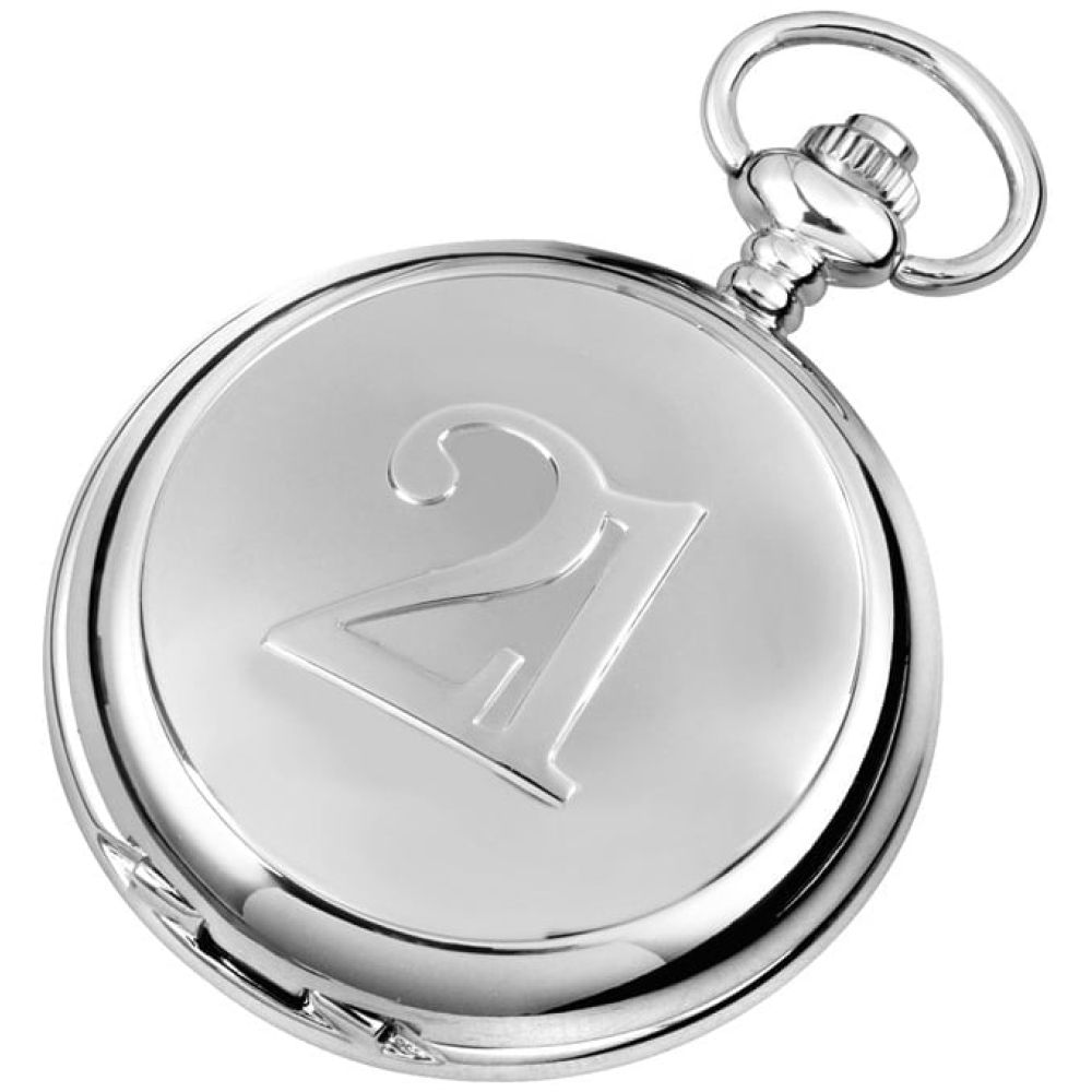 21 Chrome/Pewter Mechanical Double Hunter Pocket Watch