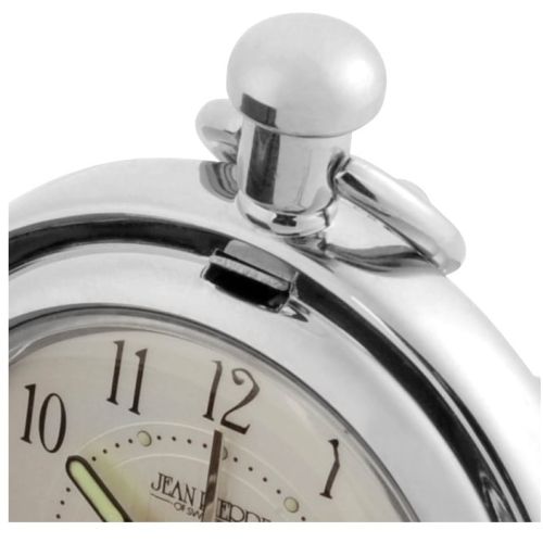 Polished Chrome Double Half Hunter Alarm Pocket Watch With Pouch